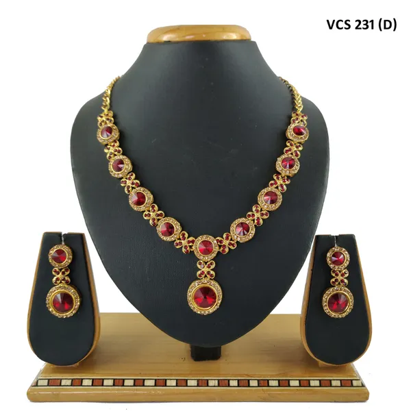 Alloy_Gold_Plated_Jewel_Set_|_Stone_Studded_Necklace_Set_For_Women_|_Red_and_Gold