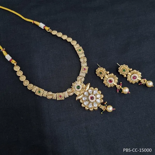 Gold_Plated_Meenakari_Necklace_Set_|_Royal_Antique_Design_Copper_Choker_Set_For_Women_|_Ruby_and_Green