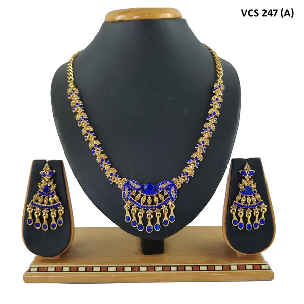 Alloy_Gold_Plated_Jewel_Set_|_Stone_Studded_Necklace_Set_For_Women_|_Blue_and_Gold