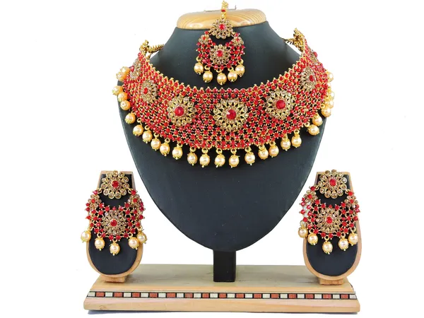 Alloy_Gold_Plated_Jewel_Set_|_Stone_Studded_Necklace_Set_For_Women_|_Red_and_Gold