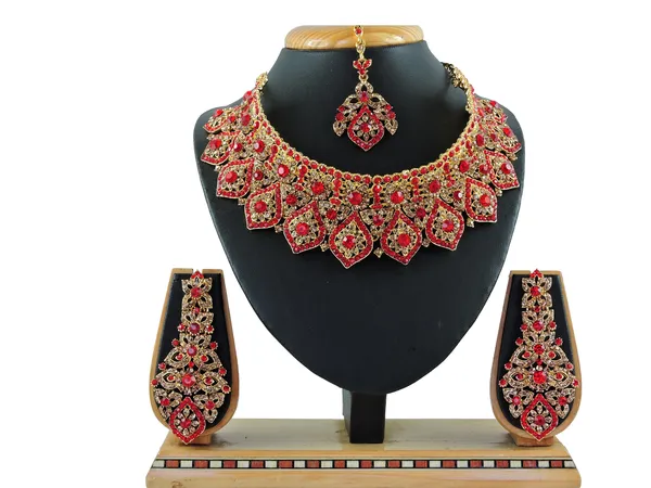 Alloy_Gold_Plated_Jewel_Set_|_Stone_Studded_Necklace_Set_For_Women_|_Red_and_Gold