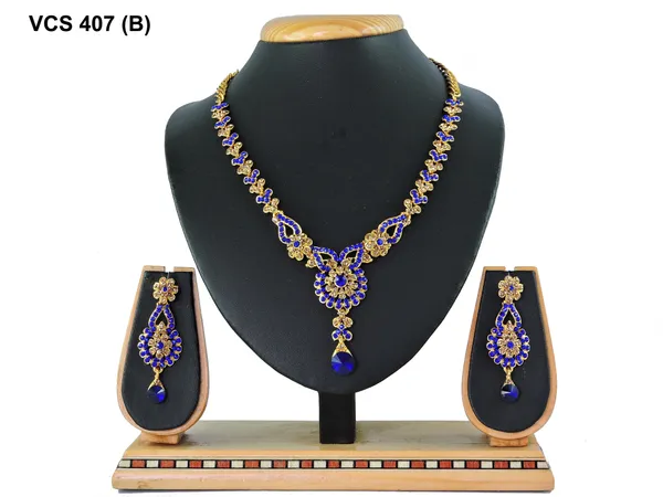 Alloy_Gold_Plated_Jewel_Set_|_Stone_Studded_Necklace_Set_For_Women_|_Blue_and_Gold