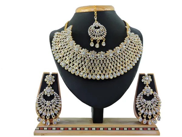 Stone_Studded_Necklace_Set_For_Women_|_Designer_Jewelry_Set_with_Earring_|_White