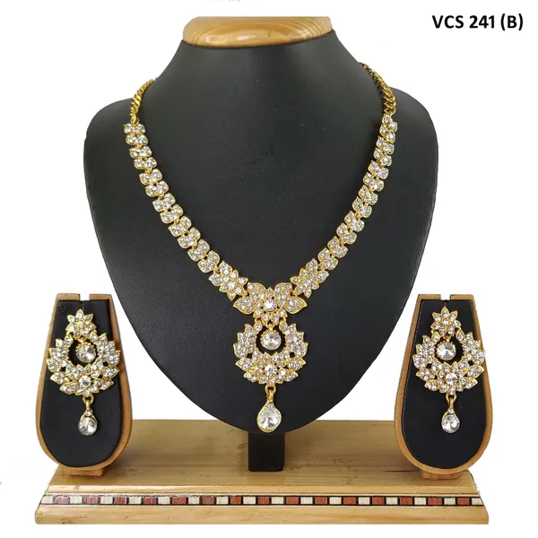 Stone_Studded_Necklace_Set_For_Women_|_Designer_Jewelry_Set_with_Earring_|_White