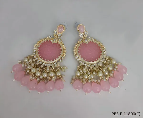 Gold_Plated_Kundan_and_Beads_Dangler_Earrings_for_Women__|_Light_Pink