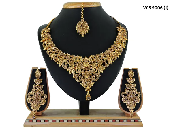 Stone_Studded_Necklace_Set_For_Women_|_Designer_Jewelry_Set_with_Earring_|_White