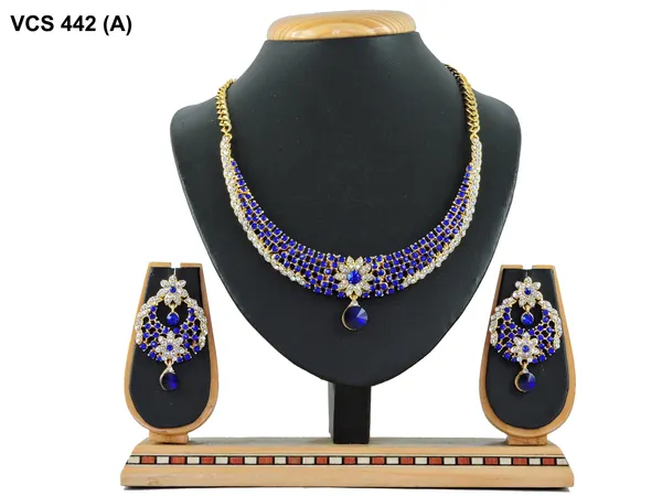 Alloy_Gold_Plated_Jewel_Set_|_Stone_Studded_Necklace_Set_For_Women_|_Blue_and_Gold