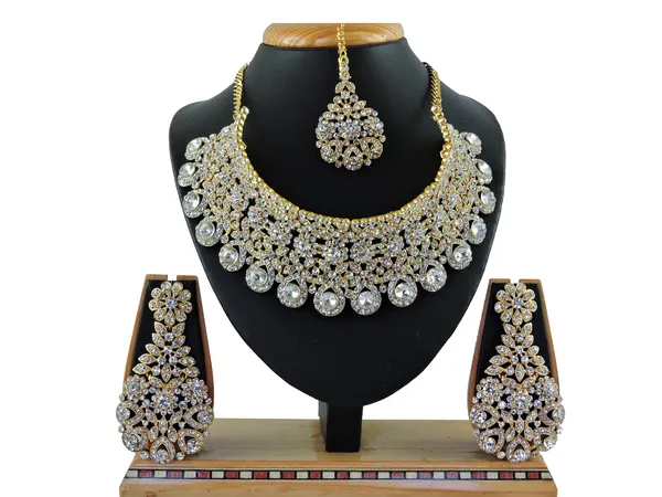 Alloy_Gold_Plated_Jewel_Set_|_Stone_Studded_Necklace_Set_For_Women_|_White_and_Gold