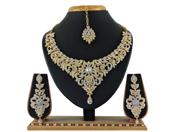 Stone_Studded_Necklace_Set_For_Women_|_Designer_Jewelry_Set_with_Earring_|_White