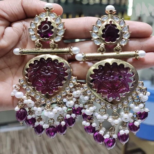 Classic_Earrings_&_Studs_PAN_EARRING_-_PURPLE