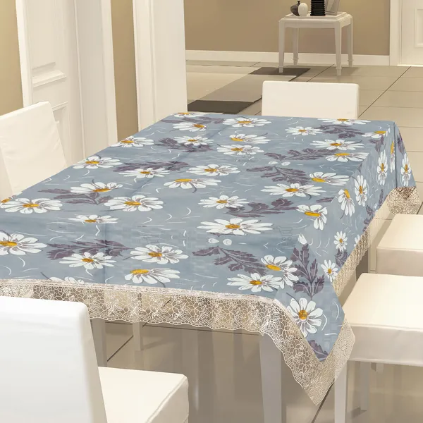 PVC_6_Seater_Dining_Table_Cover_With_Border_Lace_(Size-54x78_Inches,_Color-Gray)