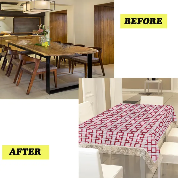 PVC_6_Seater_Dining_Table_Cover_With_Border_Lace_(Size-54x78_Inches,_Color-Red)