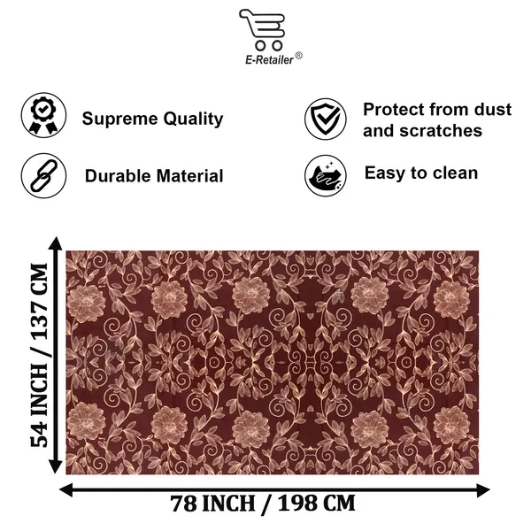 PVC_6_Seater_Dining_Table_Cover_With_Border_Lace_(Size-54x78_Inches,_Color-Brown)