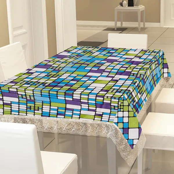PVC_6_Seater_Dining_Table_Cover_With_Border_Lace_(Size-54x78_Inches,_Color-Blue)