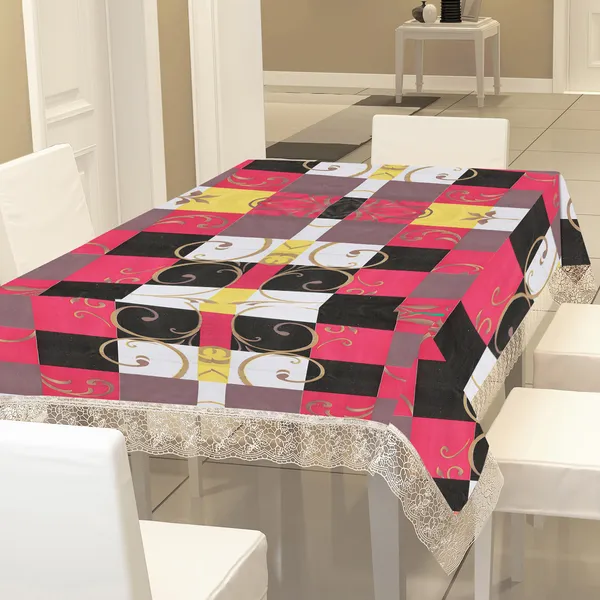 PVC_6_Seater_Dining_Table_Cover_With_Border_Lace_(Size-54x78_Inches,_Color-Multi)