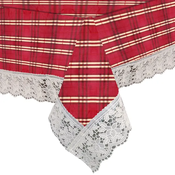 PVC_6_Seater_Dining_Table_Cover_With_Border_Lace_(Size-54x78_Inches,_Color-Red)