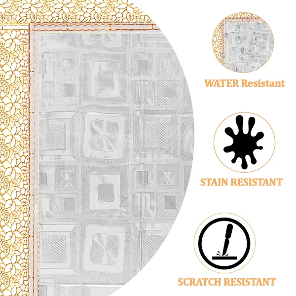 PVC_Square_Textured_6_Seater_Dining_Table_Cover_With_Golden_Border_Lace_(Size-54x78_Inches,_Color-Transparent)