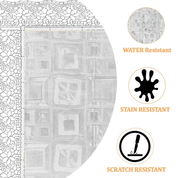 PVC_Square_Textured_6_Seater_Dining_Table_Cover_With_Silver_Border_Lace_(Size-54x78_Inches,_Color-Transparent)