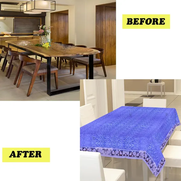 PVC_8_Seater_Dining_Table_Cover_With_White_Border_Lace_(Size-60x90_Inches,_Color-Blue)