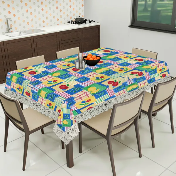 PVC_8_Seater_Dining_Table_Cover_With_Border_Lace_(Size-60x90_Inches,_Color-Blue)
