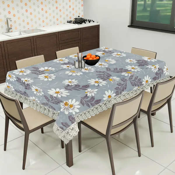 PVC_8_Seater_Dining_Table_Cover_With_Border_Lace_(Size-60x90_Inches,_Color-Gray)