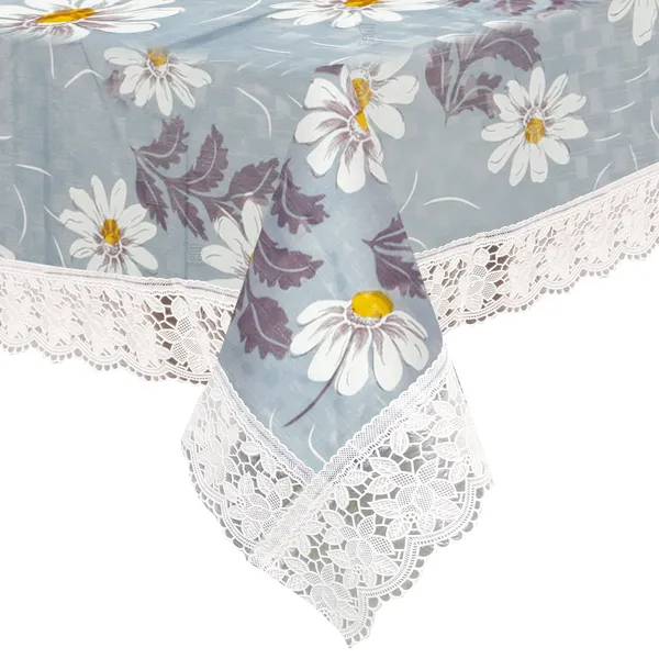 PVC_8_Seater_Dining_Table_Cover_With_Border_Lace_(Size-60x90_Inches,_Color-Gray)