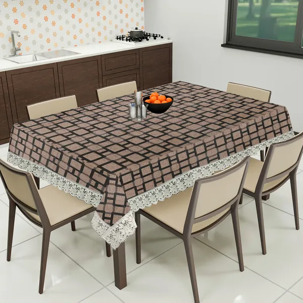 PVC_8_Seater_Dining_Table_Cover_With_Border_Lace_(Size-60x90_Inches,_Color-Brown)