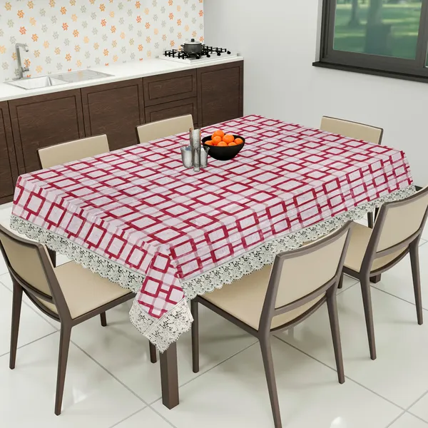 PVC_8_Seater_Dining_Table_Cover_With_Border_Lace_(Size-60x90_Inches,_Color-Red)