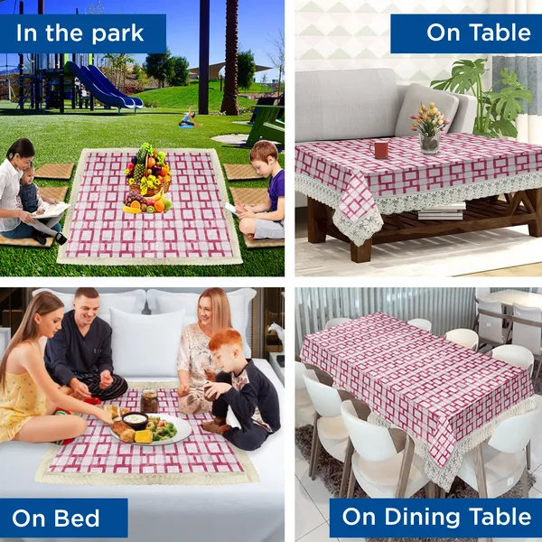 PVC_8_Seater_Dining_Table_Cover_With_Border_Lace_(Size-60x90_Inches,_Color-Red)