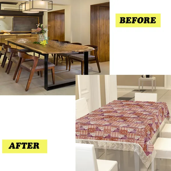 PVC_8_Seater_Dining_Table_Cover_With_Border_Lace_(Size-60x90_Inches,_Color-Maroon)