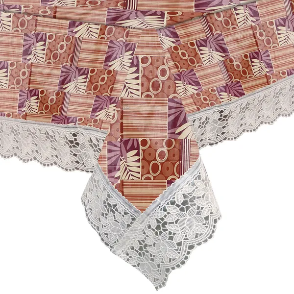 PVC_8_Seater_Dining_Table_Cover_With_Border_Lace_(Size-60x90_Inches,_Color-Maroon)