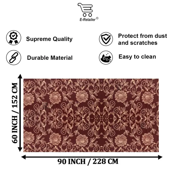PVC_8_Seater_Dining_Table_Cover_With_Border_Lace_(Size-60x90_Inches,_Color-Brown)