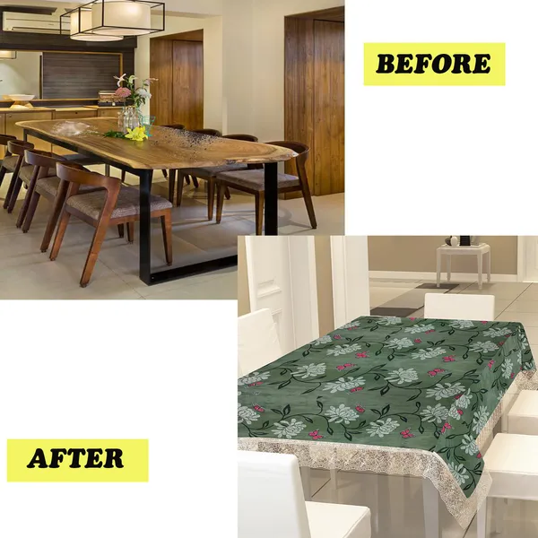 PVC_8_Seater_Dining_Table_Cover_With_Border_Lace_(Size-60x90_Inches,_Color-Green)