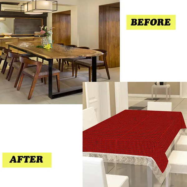 PVC_8_Seater_Dining_Table_Cover_With_Border_Lace_(Size-60x90_Inches,_Color-Red)