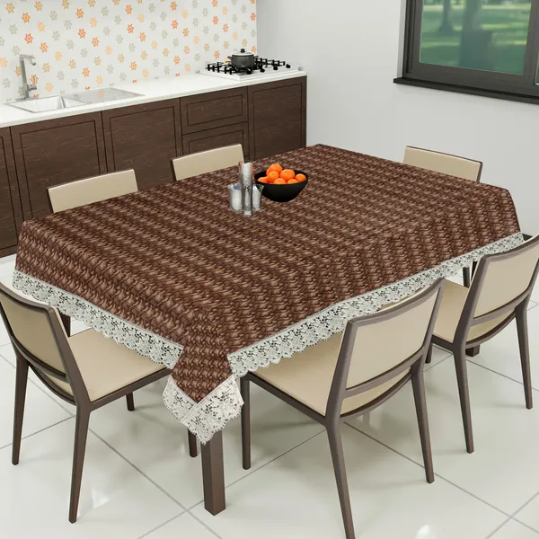 PVC_8_Seater_Dining_Table_Cover_With_Border_Lace_(Size-60x90_Inches,_Color-Brown)