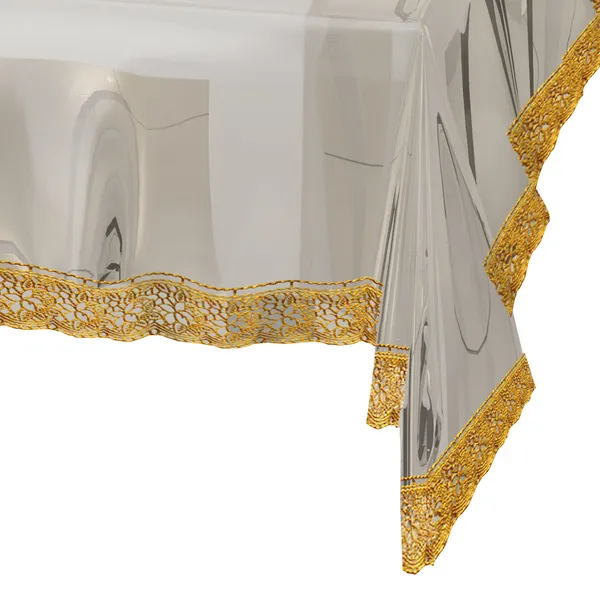 PVC_Transparent_8_Seater_Dining_Table_Cover_With_Golden_Border_Lace_(Size-60x90_Inches,_Color-Transparent)