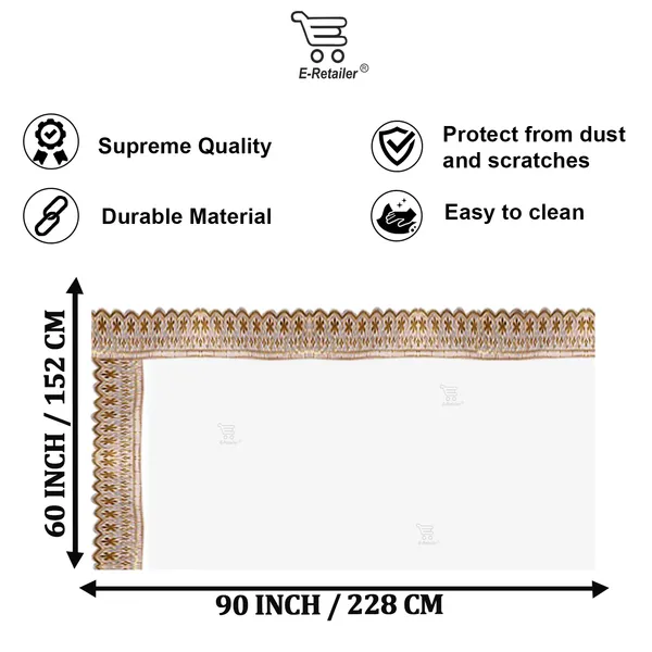PVC_Transparent_8_Seater_Dining_Table_Cover_With_Small_Golden_Border_Lace_(Size-60x90_Inches,_Color-Transparent)