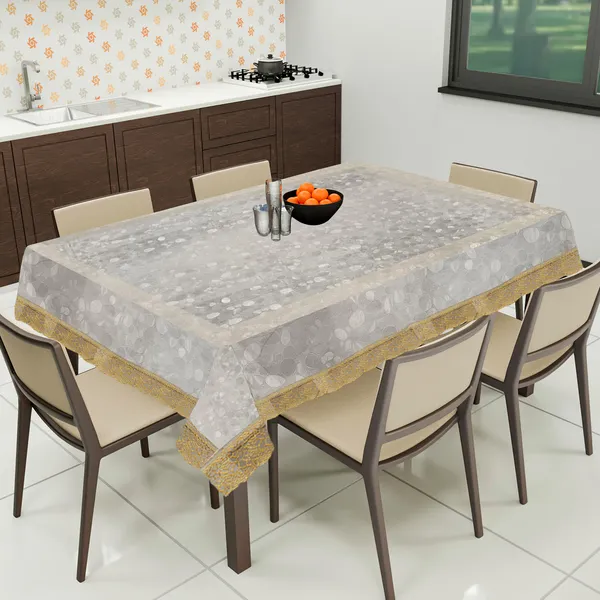 PVC_Diamond_Textured_8_Seater_Dining_Table_Cover_With_Silver_Border_Lace_(Size-60x90_Inches,_Color-Transparent)