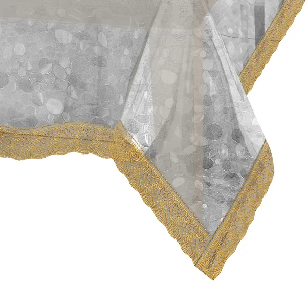 PVC_Diamond_Textured_8_Seater_Dining_Table_Cover_With_Silver_Border_Lace_(Size-60x90_Inches,_Color-Transparent)