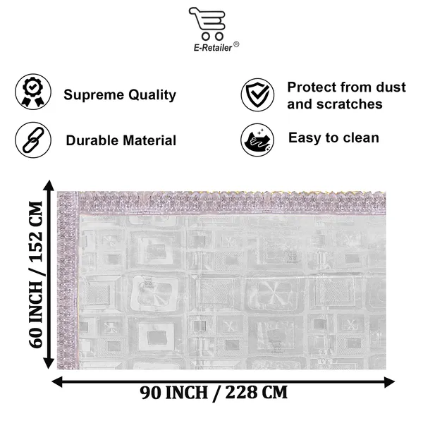 PVC_Square_Textured_8_Seater_Dining_Table_Cover_With_Silver_Border_Lace_(Size-60x90_Inches,_Color-Transparent)