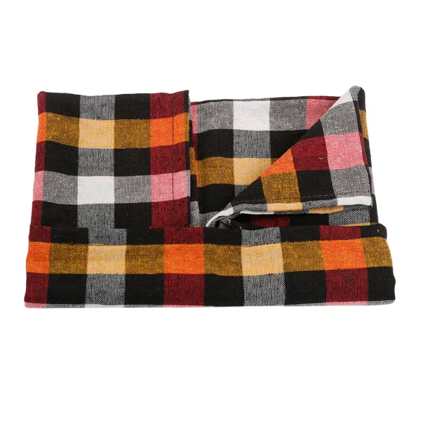 Cotton_Kitchen_Napkin/Chapati_Cloth_(Color-Check_Black,_Size-18x18_Inch)