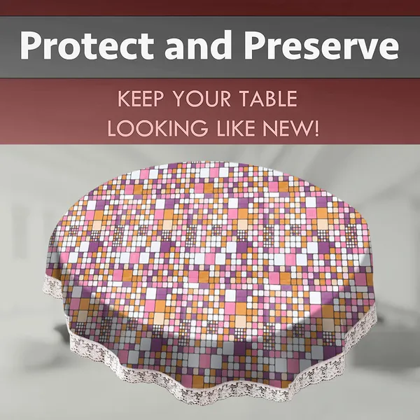 PVC_4_Seater_Round_Table_Cover_With_Border_Lace_(Size-60_Inch_Round,_Color-Pink)