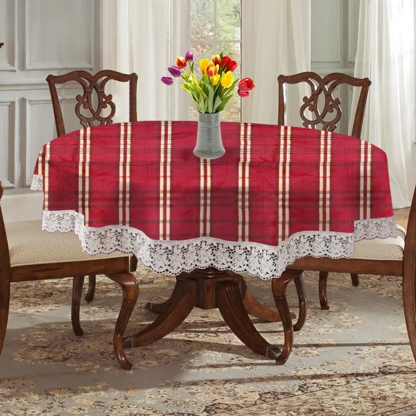 PVC_4_Seater_Round_Table_Cover_With_Border_Lace_(Size-60_Inch_Round,_Color-Red)