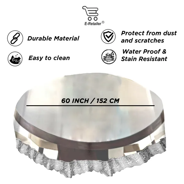 PVC_Transparent_4_Seater_Round_Table_Cover_With_Silver_Border_Lace_(Size-60_Inch_Round,_Color-Transparent)
