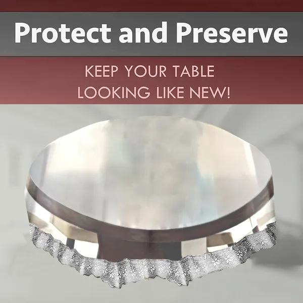 PVC_Transparent_4_Seater_Round_Table_Cover_With_Silver_Border_Lace_(Size-60_Inch_Round,_Color-Transparent)