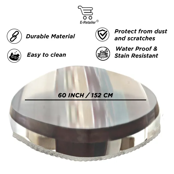 PVC_Transparent_4_Seater_Round_Table_Cover_With_Small_Silver_Border_Lace_(Size-60_Inch_Round,_Color-Transparent)