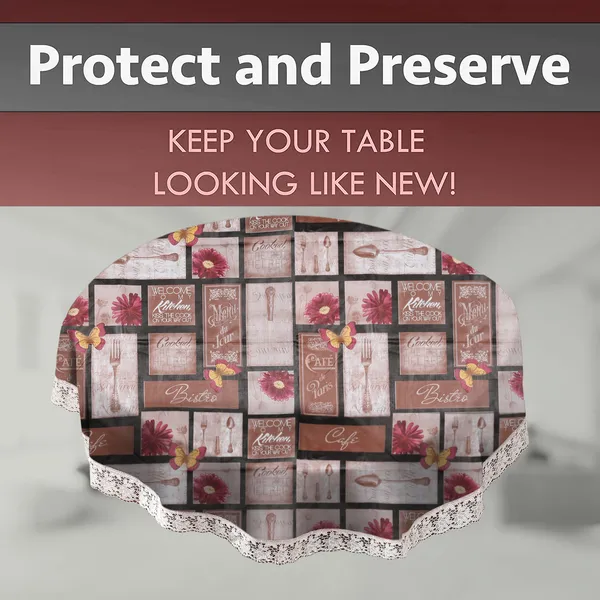 PVC_6_Seater_Round_Table_Cover_With_Border_Lace_(Size-72_Inch_Round,_Color-Brown)