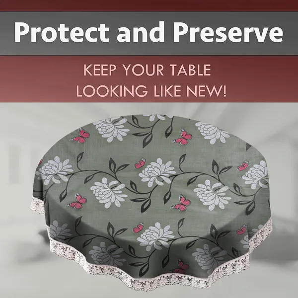 PVC_6_Seater_Round_Table_Cover_With_Border_Lace_(Size-72_Inch_Round,_Color-Green)