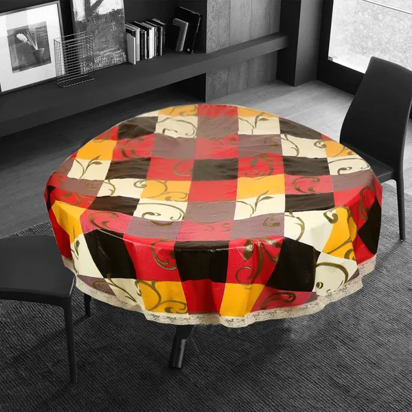 PVC_6_Seater_Round_Table_Cover_With_Border_Lace_(Size-72_Inch_Round,_Color-Multi)