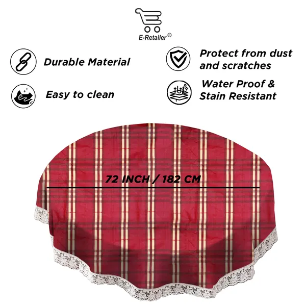 PVC_6_Seater_Round_Table_Cover_With_Border_Lace_(Size-72_Inch_Round,_Color-Red)